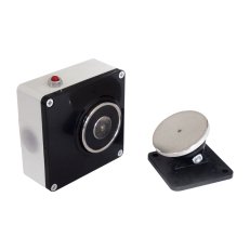 1360-CSA Přídržný dveřní elektromagnet 24V DC 100kg hliník tlačítko pro uvolnění