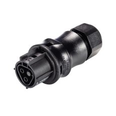 zásuvka na kabel gesis RST, 2-pól, průchodka 6-10mm, šroubové svorky, černá
