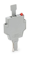 Pojistkový modul, se sponkou, pro pojistkové vložky G 5x20 mm a 5x25 mm, šedá