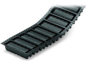 Konektor s pájecími piny THR, pájecí kontakt 1,2x1,2 mm, úhlové, černá 3pól.