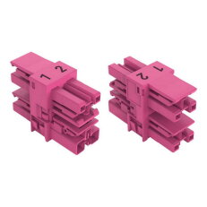 Rozdělovač s 3 výstupy 2pól. Kód. B Růžová WAGO 770-1706