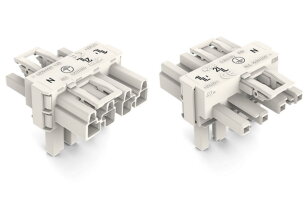 T-rozdělovač 4pól. Kód. A bílá WAGO 770-676