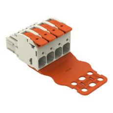 Pružinová svorka Páčka CAGE CLAMP sv.šedá 16mm2 4pól. WAGO 832-1104/344-000