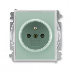 ABB ELEMENT Zásuvka chráněná s clonkami agáve/ledová bílá 5519E-A02357 22