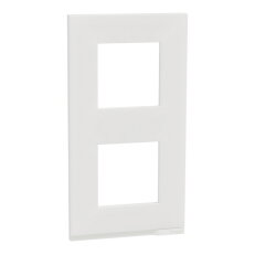 Unica Pure Krycí rámeček dvojnásobný vertikální, Translucide White NU6004V89