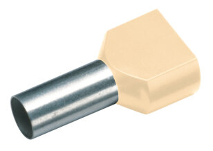 Izolovaná dvojitá dutinka Cu 2 x 16/14 mm, krémová (100 ks) CIMCO 182424