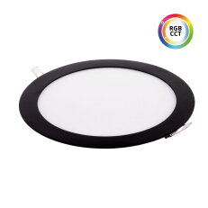 24KB27 LED panel RGBCCT 27W 24V kulatý černý T-LED 102340
