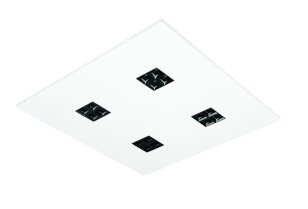 MODUS EPS4000, LED 840, čtverec S, černý reflektor 4x4, optika 80°
