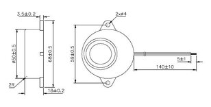 HITPOINT PS-583Q piezosirénka 12V 100db 640-051