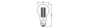 Světelný zdroj LED CLASSIC A V 17W 827 Clear E27 LEDVANCE 4099854484490