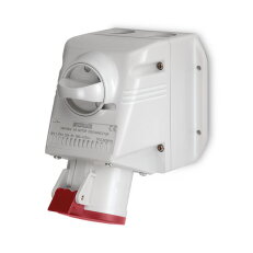 Nástěnná zásuvka s vypínačem SCAME OPTIMA šikmý box 3P+E 16A 6h/380-400V IP54
