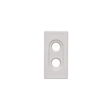 Kryt K45 prázdný pro konektory 2× RCA (CINCH) 45×22,5mm čistě bílá K101/9