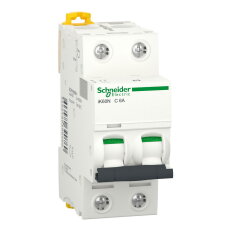 miniaturní jistič - iK60N - 2P - 6 A - charakteristika C SCHNEIDER A9K17206