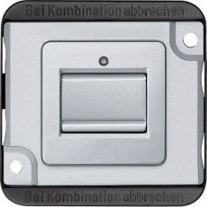 Přepínač křížový, Merten Antivandal, řazení 7, matně stříbrná MEG3117-7060