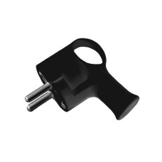 Úhlová vidlice WT-40 s ouškem s uzemněním unischuko, černá ELGOTECH