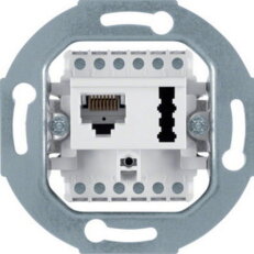 Zásuvk datová RJ45 + telefonní 6 F+N, modul přístroje, bílá, mat HAGER WDF4104