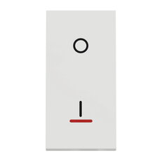 Spínač NOVÁ UNICA dvojpól. se signal. kontrolkou 2Ss 16A 1M Bílý NU316218S