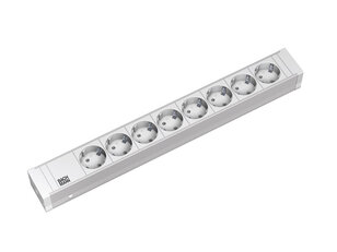 Bachman 333.001 19'' 1,5U 8xCEE7/3, white power, 2,0m, CEE7/7