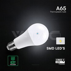 LED Bulb CREE Chip 17W E27 A60 Thermoplastic 4000K    VT-2017, V-TAC SKU2144576