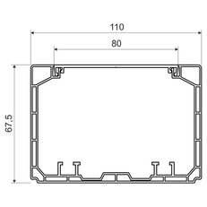 Parapetní kanál PK 110x65 D, bílý, 2 m, karton KOPOS PK 110X65 D_HD