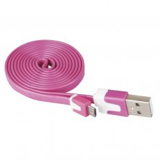 Kabel USB 2.0 A/M-MICRO B/M 1M růžový Emos SM7001P