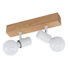 Bodové svítidlo TOWNSHEND 3 2xE27 dub/bílá 120W IP20 EGLO 33169