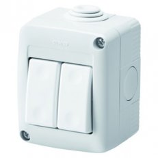 27 COMBI Vypínač 1pól. 16AX IP40, řazení 6+6, šedá GEWISS GW27804