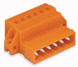 Konektor s pájecími piny CAGE CLAMP 2,5mm2 oranžová 9pól. WAGO 231-639/019-000
