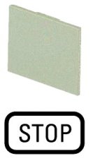 Eaton 110SQ25 Popisovací štítek do nosiče štítků, bílý, STOP