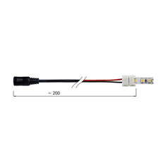 Power konektor zásuvka, konektor s připojením k LED pásku 10 mm