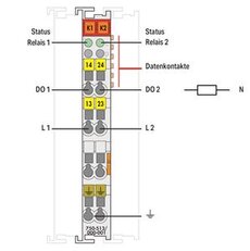 2kanálový reléový výstup AC 250V 2,0 A světle šedá WAGO 750-513/000-001