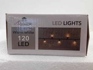 Vánoční řetěz LED venkovní, 12m, 120LED, teplá bílá