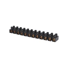 Svorkovnice přístrojová E-KL 3 12x16mm2 T85 PP černá mosazná hranatá 76A/400V