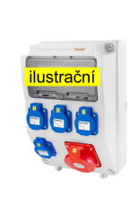 Zásuvková skříň ZSF40001000.0/3958 IP44 jištěná bez chrániče FAMATEL v577-6kA