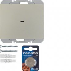 KNX RF tlačítko 1-násobné bateriové ploché, quicklink, K.5, nerez mat, lak.