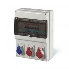 Zásuvková rozvodnice jištěná D431 3x16A, jištění: 3xC16/3 SCAME D431.0030-1
