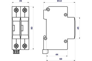 Svodič rázového přepětí HSA-150/2+0 S SPD typ 2+3 HAKEL 24541