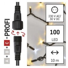 Profi LED spojovací řetěz problikávající 10 m venkovní teplá/studená bílá D2AN01