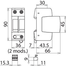 Svodič přepětí Typ 2 DEHNguard M 908208