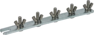 Uzemňovací sběrnice FeZn L 290mm pro 5 uzemňovacích vodičů, šrouby M10x36