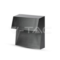 3W LED Step Light Black Body Square Warm White, VT-1172 V-TAC SKU1398