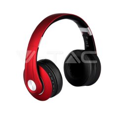 Bluetooth Wireless Headphone With Adjustable Head 500mAh Red W/BAG VT-6322
