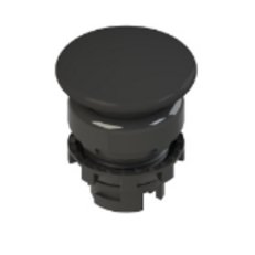Hřibové tlačítko černé 36 mm, černý kroužek, bez popisu PIZZATO E21PU2F1410