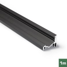 AL profil FKU60 BC/UX pro LED, bez plexi, 1m, černý elox FK TECHNICS 4739326