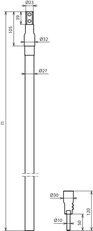 vodič HVI-power-D 27mm Cu černý s připojovacími prvky, minimání délka -L 6,0m