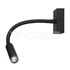 3W LED Bedside Light Black 3000K , VT-2903 V-TAC SKU1485