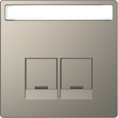 Centrální deska Merten D-Life pro 2xRJ45 Actassi Nikl SCHNEIDER MTN4574-6050