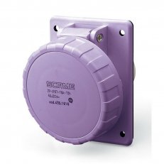 SCAME 435.1615 Zásuvka vestavná IEC309 do 50V,šikmá-2P,16A,20-25 V,50/60 Hz,IP67