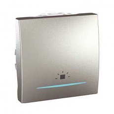 Unica Tlačítko symbol 'světlo' orient. kontrolka ř.1/0So Aluminium MGU3.206.30LN