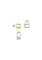 Nástěnné svítidlo ETA AP LED COB 6W IP54 DB 3000K REDO 9596
